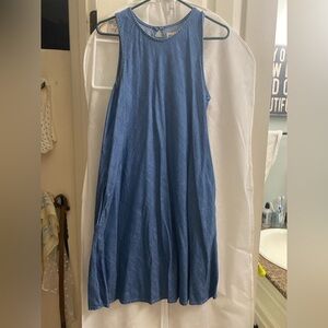 GAP Sleeveless Blue Maxi Dress